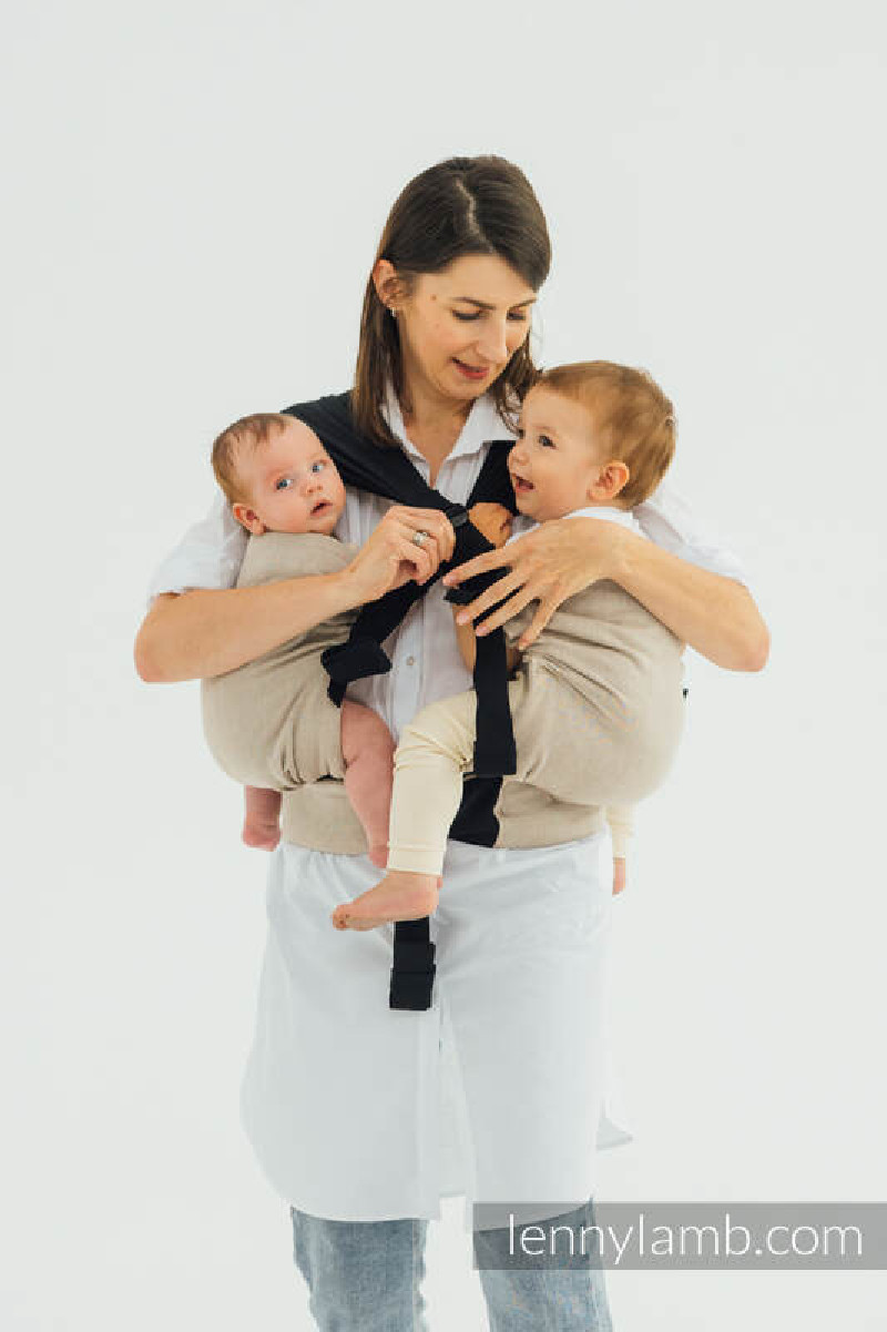 Porte-bébé jumeaux LennyTwin Peanut butter